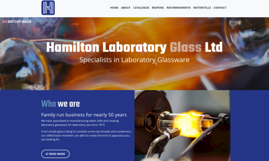 Hamilton Laboratory Glass - B2B Catalogue Website